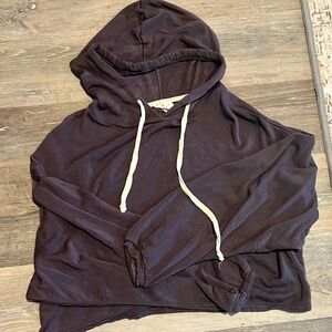 By Together Deep Purple Hoodie with Cream Drawstrings